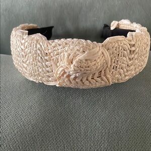 Boho Thick Cream Woven Headband